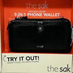 The Sak 3 in 1 genuine leather phone wallet/ cross